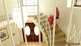 LESBian STEPMOM SAVORS ORAL PLEASURE BEFORE INTENSE SCISSORING THRUSTS!