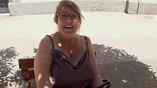 70 year old senora fina's huge natural tits milk young cock