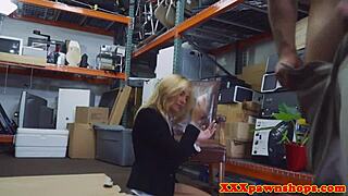 Classy milf facial cumshot after pawnbroker fuck on hidden cam
