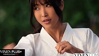 vixen emiri momota cums multiple times cowgirl on natural tits babe