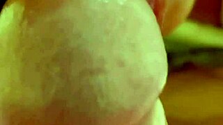 mature wife gulps every cum drop landing right on her tongue close-up