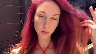 Italian Milf Artemisia Love Smokes Cigarette With Huge Tits Outdoors!