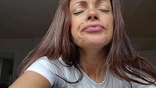 amazing milf fucked hard creampie drips from pussy