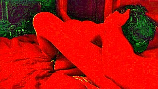 Chubby Blindfolded Milf Wife Deepthroats Hubby in Red Light