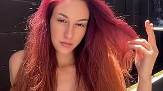 italian big tits milf artemisia love smokes sexy outdoor