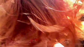 italian artemisia love bounces huge natural tits outdoor solo