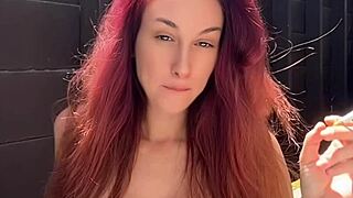 italian big tits milf artemisia love smokes sexy outdoor