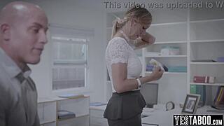 Curvy big boobs milf secretary seduced pounded doggystyle by boss at work