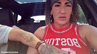 Exposing My Tits Driving Wildly Fucking Myself In Car Again
