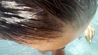 Pool Thong Tease Curvy Milf Messy Outdoor Cum Play