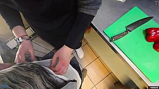 Fucked the milf cook at work and creamed her panties