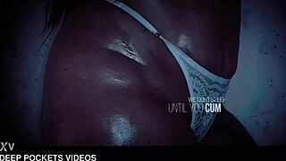 South American midget milf's oiled interracial backstage with big black cock