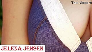 jelena jensen teases her sensitive spot intimately