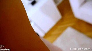 Tiny young milf's incredible deepthroat blowjob swallows every thick inch