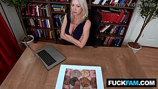 stepmom katie morgan blows under office desk then fucks rion king hard