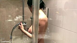 Why not join busty Arab milf Kira Queen for steamy shower cowgirling?