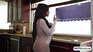 big titty stepmom tia maria gives stepson blowjob pass outdoors