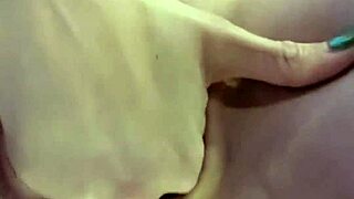 Dirty wife squirts wildly three times while fingering her juicy shaved pussy on video call