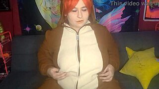 Fat BBW Milf Lunalust Reindeer Rips Clothes Teasing Big Tits!
