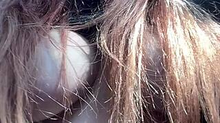 italian milf artemisia love bounces juicy tits outdoors horny