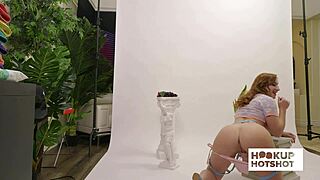 ever wonder how inked sophia locke flirts naked in heels miniskirt during bts photoshoot?