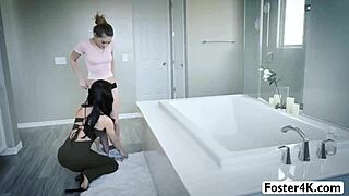Teen Sera Ryder Fucks Stepdad While Milf Stepmom Joins Deepthroat Action!