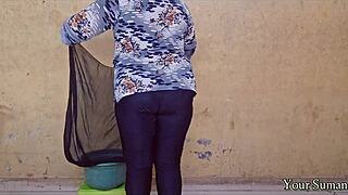 indian big ass milf bent over fucked hard at home pov