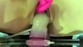 Dirty wife squirts wildly three times while fingering her juicy shaved pussy on video call