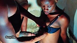 sexyrita grinds her dripping ebony milf pussy down that huge cock in bedroom ride
