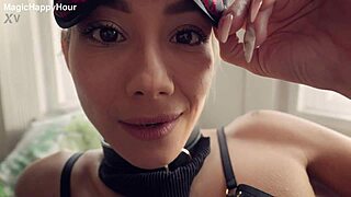 Veronica Leal Teases Oiled Pussy Lips in Heels Striptease
