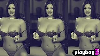 curved asian milf chelsie aryn reveals huge boobs perfect ass in lingerie