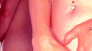 Butt-plugged milf flashes tits pussy to sneaky voyeur