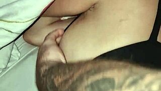 muscular daddy double penetrates milf wife bedroom anal pussy tight