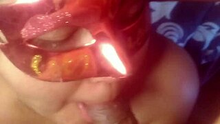 bareback blowjob from close up latina milf neighbor