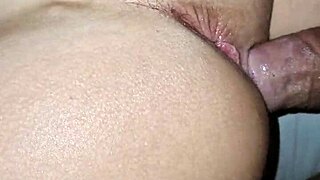 muscular daddy double penetrates milf wife bedroom anal pussy tight