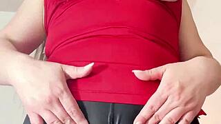 god, my slutty wife in leggings masturbates for my boss cuckold thrill