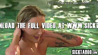 Petite Milf Elena Lux Deep Ass Fucked Poolside
