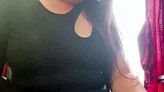 watch puta esposa in dress masturbate juicy big pussy lips for cuckold boss homemade