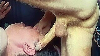 extreme throat fuck gags mature deep with massive cock cumshot