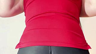 god, my slutty wife in leggings masturbates for my boss cuckold thrill