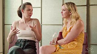 Charlie forde and casey calvert switch from interview to steamy performance
