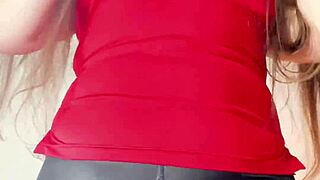 god, my slutty wife in leggings masturbates for my boss cuckold thrill