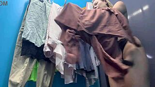 Dressing Room Hidden Cam Captures Russian Milf's Big Boobs Nipples