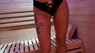intense sauna fuck leads to bedroom cowgirl riding
