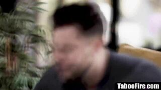 stepdaughter sneaks taboo anal pounding on stepmom's boyfriend secretly