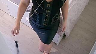 petite fat milf in lingerie teases her big ass homemade