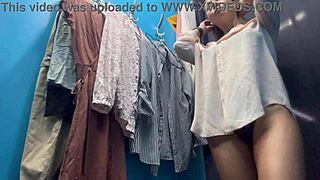 Dressing Room Hidden Cam Captures Russian Milf's Big Boobs Nipples