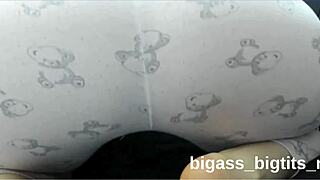 Farting bbw in pajamas bends over for fetish doggy while fingering her curvy ass