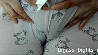 curvy bbw latina milf teases cameltoe before pajama masturbation frenzy