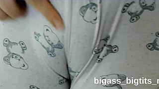 Rubbing Cameltoe Pussy Through Pajamas Gets Her Wet